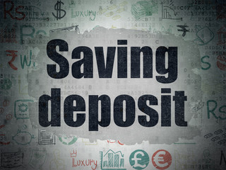 Banking concept: Saving Deposit on Digital Paper background