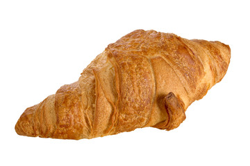 Sweet Croissant with chocolate isolated on white