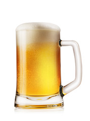 Mug light foamy beer