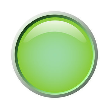 Green isolated vector, glossy web button. Beautiful internet button.Empty on white background.