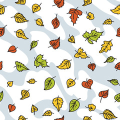 Autumn seamless leaf pattern