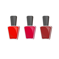 Nail polish icon set