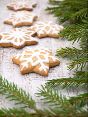 Christmas tree and star cookies