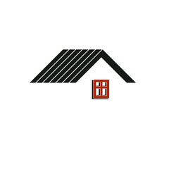 Simple architectural construction, house abstract vector symbol,