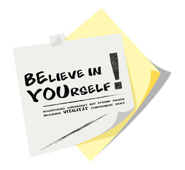 Post it | Notizzettel | Believe In Yourself | Scribble