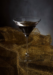 Glass with a cocktail..