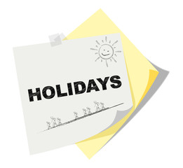 Post it | Notizzettel | Holidays | Scribble