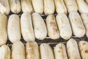 Toast banana in thai style