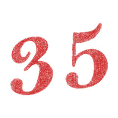 35 years anniversary - thirty five number font design