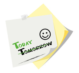 Post it | Notizzettel | Today Tomorrow | Scribble