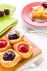 Dessert for Coffee Background / Dessert for Coffee / Fruit Pastry Dessert for Coffee Background