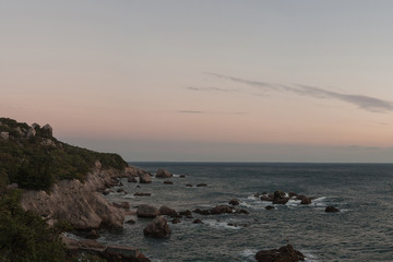 Fototapeta na wymiar Crimea landscape with Black sea coast