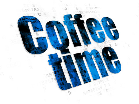 Timeline concept: Coffee Time on Digital background