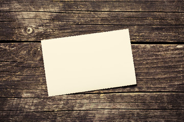 blank paper card