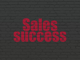 Fototapeta premium Advertising concept: Sales Success on wall background