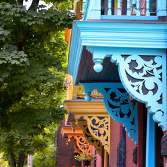 Painted balconies, Montreal
