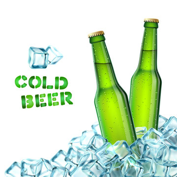 Beer Bottles And Ice