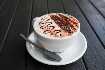 close up beautiful top dressing fern leaves pattern of moccachin