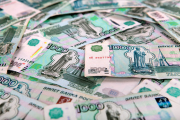 Obraz na płótnie Canvas Russian Currency Background
