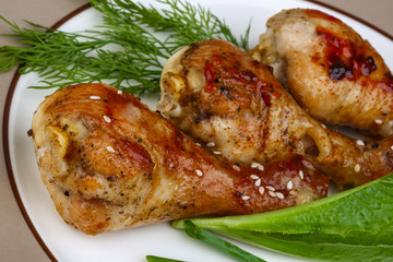 Grilled chicken legs