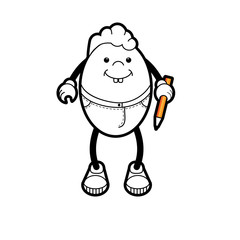 Cartoon character of food