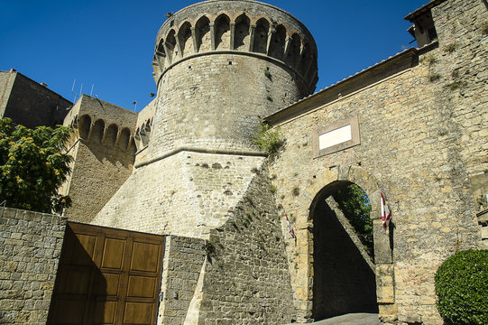 Gateway of port Selci  Volterra medieval village  Italy