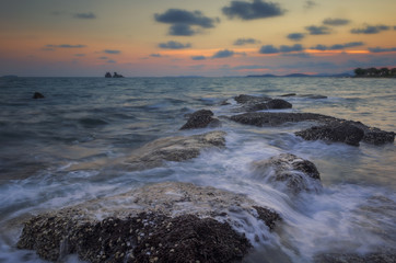 Obraz premium Sunset over the sea. Thailand.