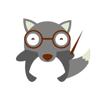 Cartoon character of wolf