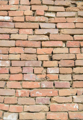 Masonry of red brick