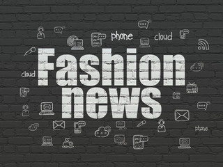 News concept: Fashion News on wall background