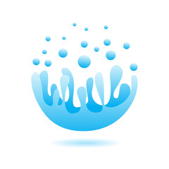 Vector sign abstract water