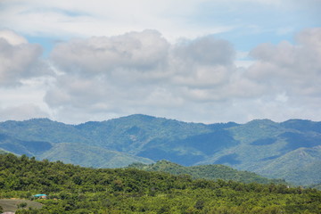 The view of cloud and mountain at Phetchaburi province, Thailand