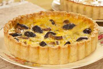 Fresh Mushroom and Leek Quiche
