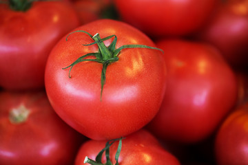 close up of red tomatoes