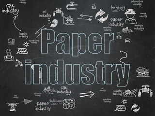 Fototapeta na wymiar Industry concept: Paper Industry on School Board background