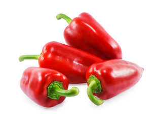 red peppers isolated on a white background