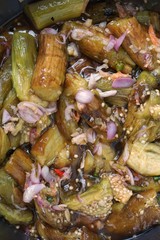 spicy grilled eggplants salad