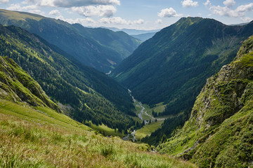 Mountain valley in a summer day