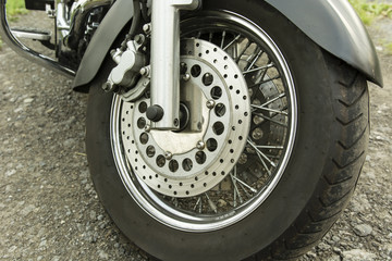 brake disc on a motorcycle tour