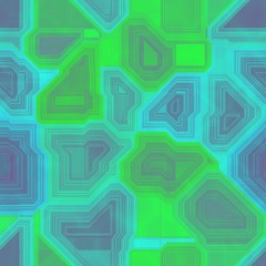 Abstract green neon background shapes