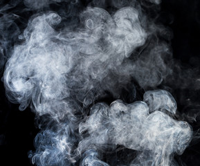 smoke on a black background