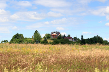 House on top of a hill with meadow in Saxon Switzerland