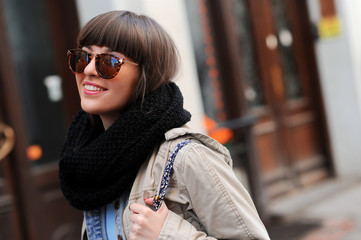 Cute girl on the street