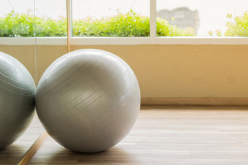 gray ball in fitness