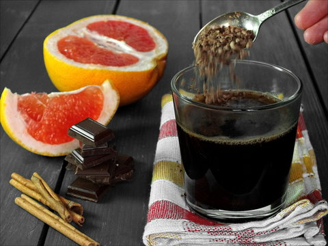 Coffee with chocolate. Кофе с шоколадом.