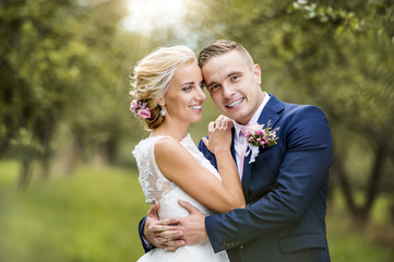 Fototapeta premium Beautiful wedding couple