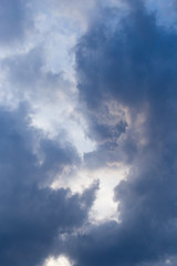 Fototapeta na wymiar storm clouds in the sky as the background