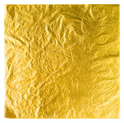 gold leaf isolated on a white background