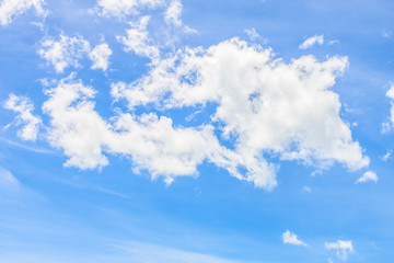 Beautiful White cloud on blue sky nature background