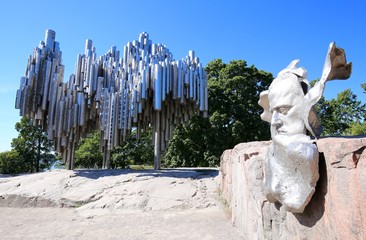 Sibelius Monument Helsinki Finnland - obrazy, fototapety, plakaty